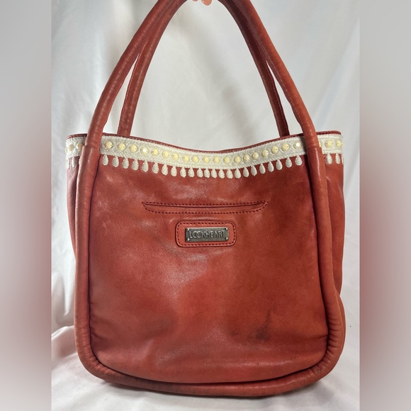 Lockheart leather rhinestone embroidered tote bag - Picture 3 of 10